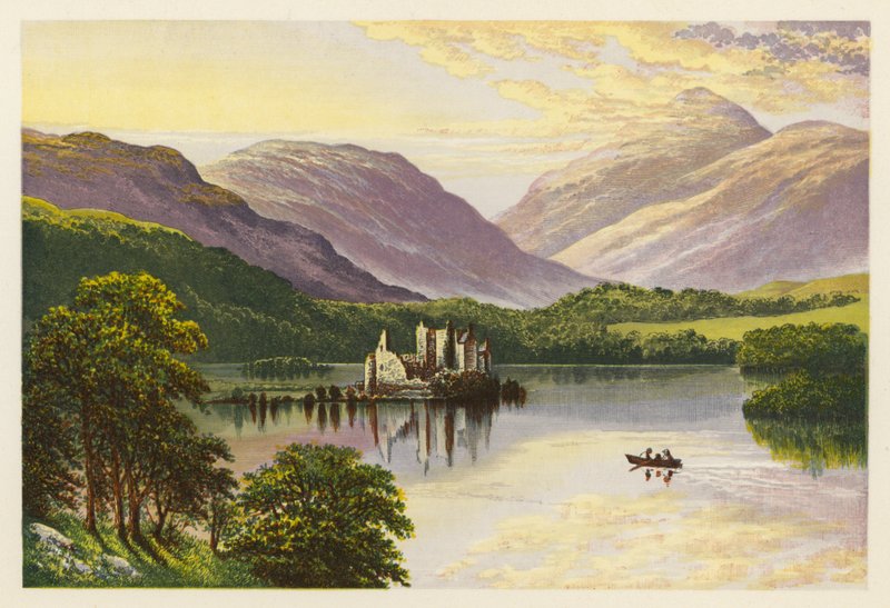 Skót Loch Scenery: Loch Awe (színes litográfia) alkotó: Alexander Francis (after) Lydon
