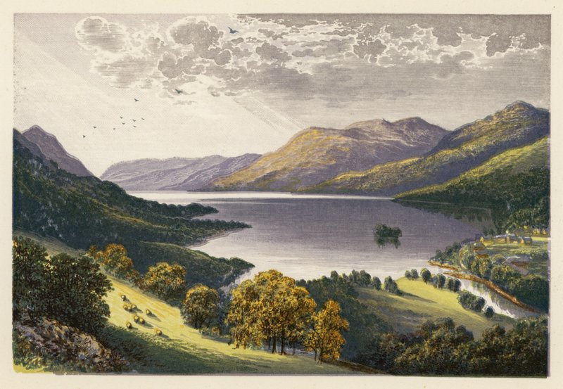 Skót Loch Scenery: Loch Earn (színes litográfia) alkotó: Alexander Francis (after) Lydon