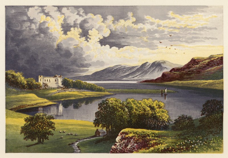 Skót Loch Scenery: Loch Etive (színes litográfia) alkotó: Alexander Francis (after) Lydon