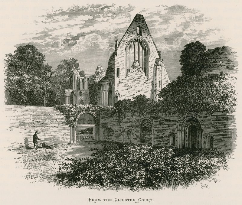 Dryburgh-i apátság, a Cloister Courtból alkotó: Alexander Francis Lydon