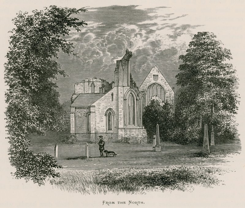 Dryburgh apátság, északról alkotó: Alexander Francis Lydon