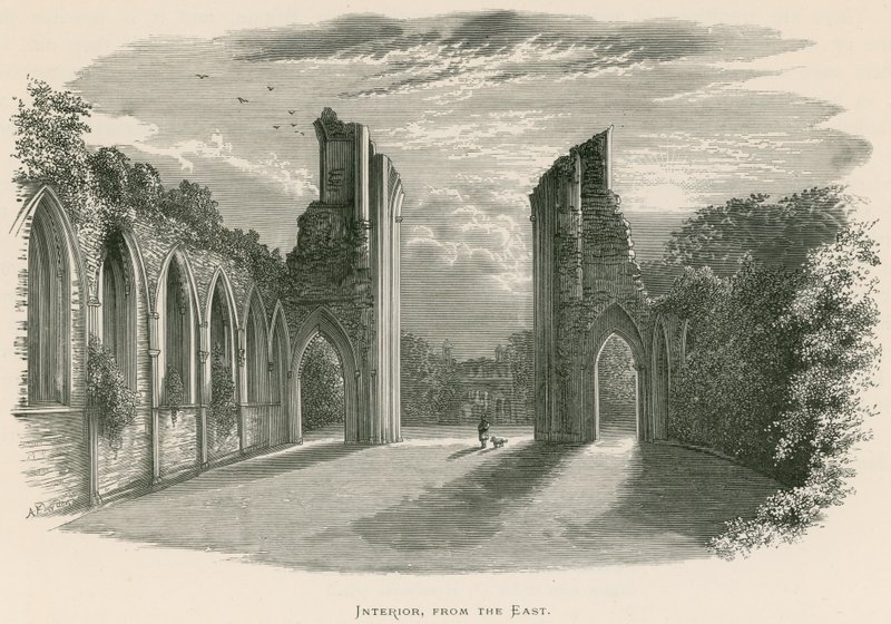 Glastonbury Abbey, belső, keletről alkotó: Alexander Francis Lydon