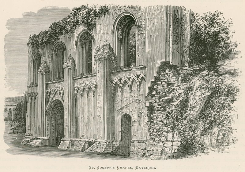 Glastonbury apátság, Szent József kápolna, külseje alkotó: Alexander Francis Lydon