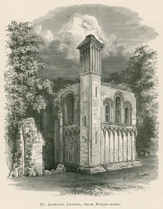 Glastonbury Abbey, Szent József kápolna, északnyugat felől alkotó: Alexander Francis Lydon