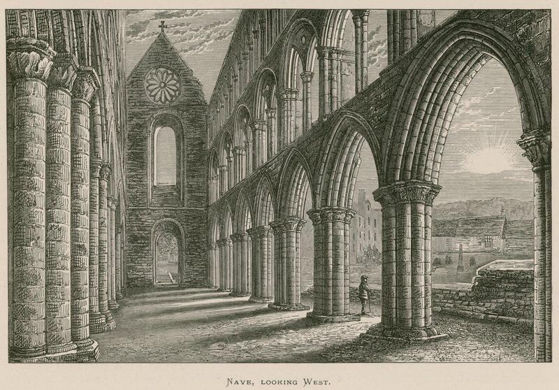 Jedburgh-i apátság, Nave, nyugatra néz alkotó: Alexander Francis Lydon