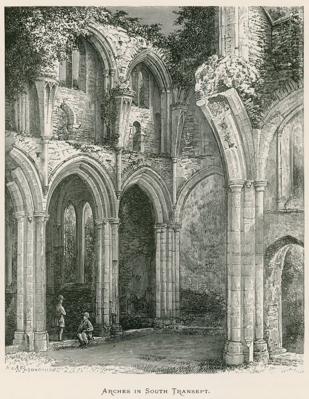 Netley Abbey, Arches in South Transept (metszet) alkotó: Alexander Francis Lydon