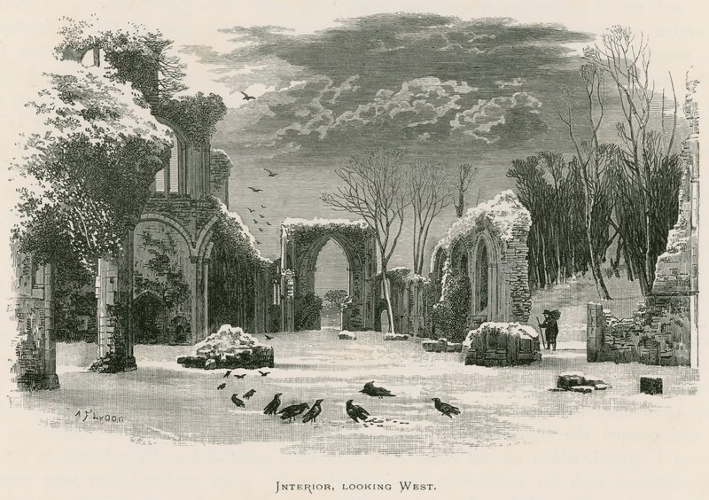Netley Abbey, belső, nyugat felé néz alkotó: Alexander Francis Lydon