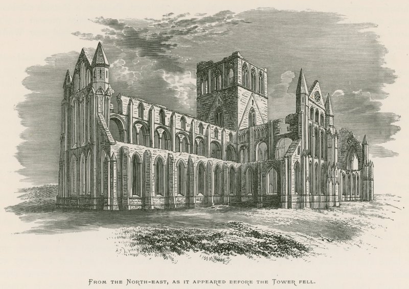 Whitby Abbey, Észak-keletről, ahogy a torony leomlása előtt látszott alkotó: Alexander Francis Lydon