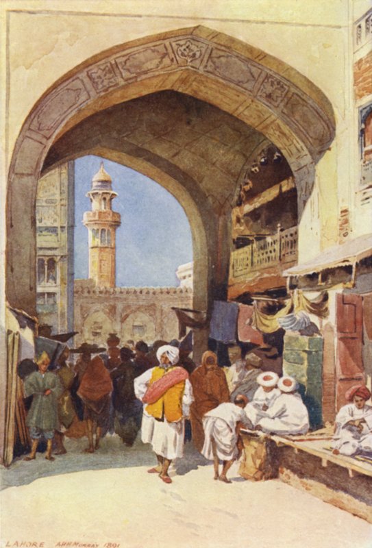 Átjáró a Bazárban, Lahore alkotó: Alexander Henry Hallam Murray