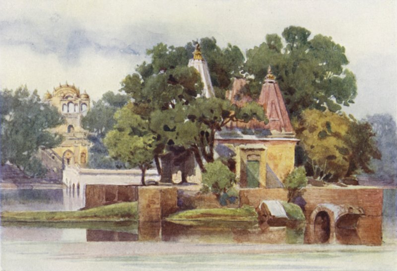 Templom a tankban Thanesarban alkotó: Alexander Henry Hallam Murray