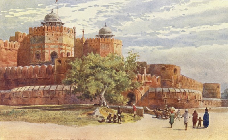 Agra erőd, a Delhi kapun kívül alkotó: Alexander Henry Hallam Murray