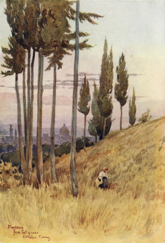 Firenze a Poggio Gherardótól (színes litó) alkotó: Alexander Henry Hallam Murray