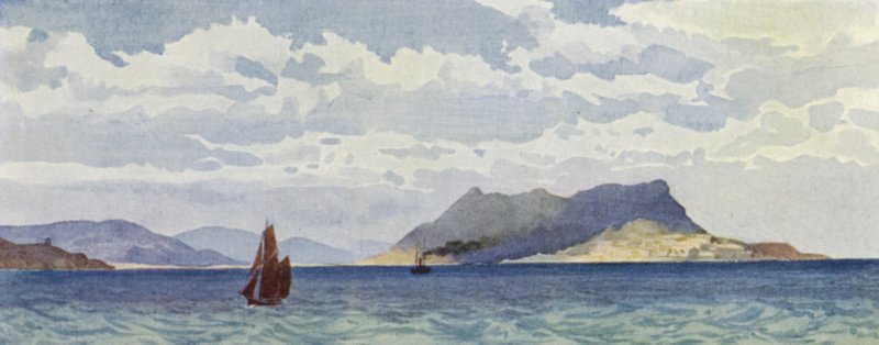 Gibraltár nyugatról alkotó: Alexander Henry Hallam Murray