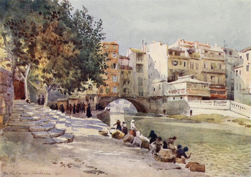 Narbonne, "A két tenger csatornája" (színes litó) alkotó: Alexander Henry Hallam Murray