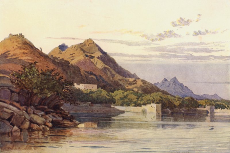 Az Ana Sagar, Ajmere (színes litó) alkotó: Alexander Henry Hallam Murray