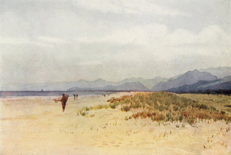 Tengerpart Viareggiótól északra (színes litó) alkotó: Alexander Henry Hallam Murray