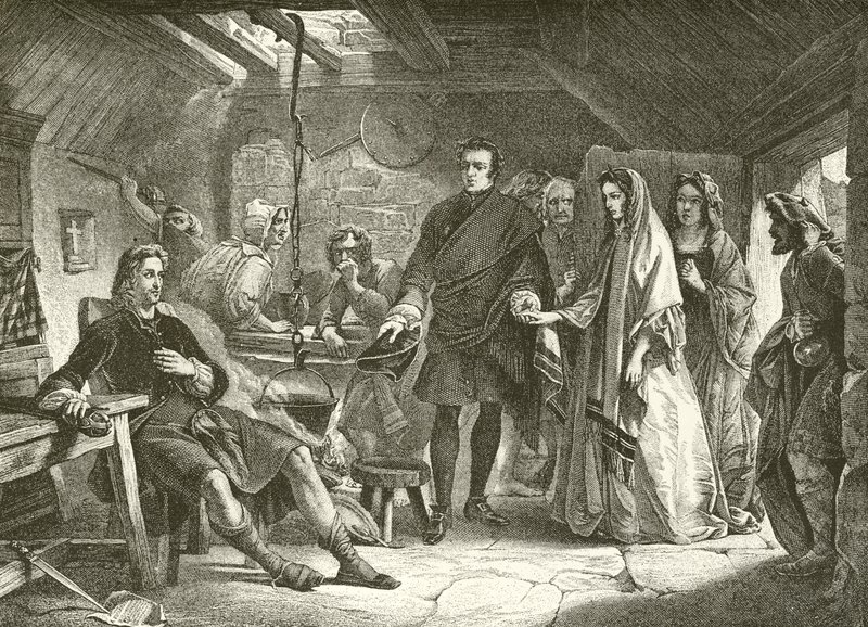 Károly herceg és Flora Macdonald első találkozása alkotó: Alexander Johnston