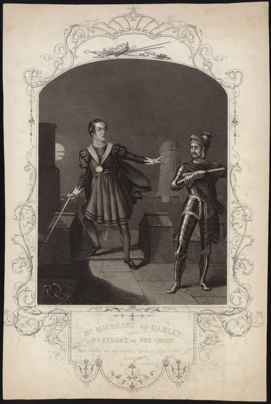 Mr Macready mint Hamlet és Mr Stuart mint A szellem alkotó: Alexander Reid