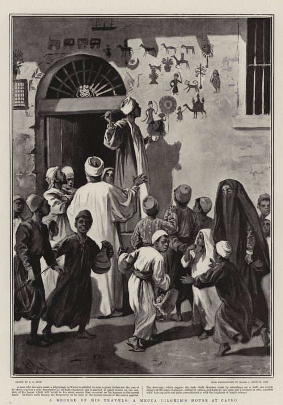 Utazásainak feljegyzése, egy mekkai zarándokház Kairóban alkotó: Alexander Stuart Boyd