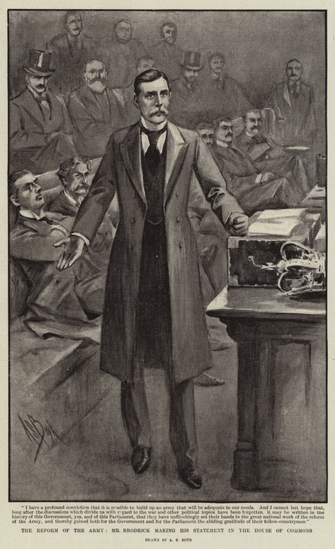 A hadsereg reformja, Rrodrick úr nyilatkozata az alsóházban alkotó: Alexander Stuart Boyd
