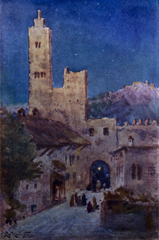 La Mancha városa (színes litó) alkotó: Alexander Wallace Rimington