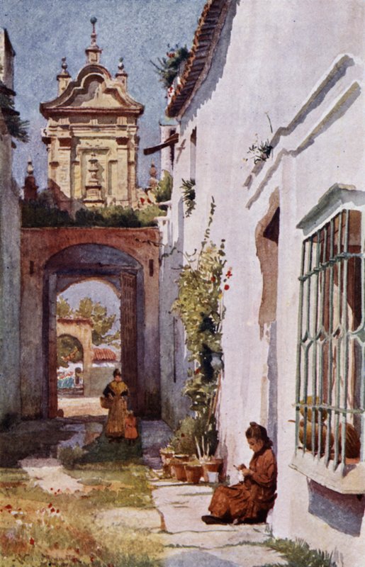 Sevillában (színes litó) alkotó: Alexander Wallace Rimington