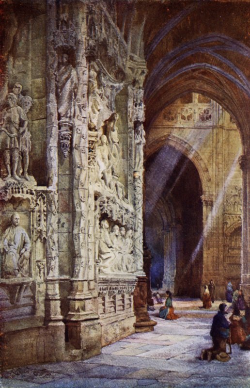 Ambuláns, Burgos katedrális (színes litó) alkotó: Alexander Wallace Rimington