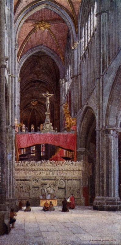 Avila katedrális hajója (színes litó) alkotó: Alexander Wallace Rimington