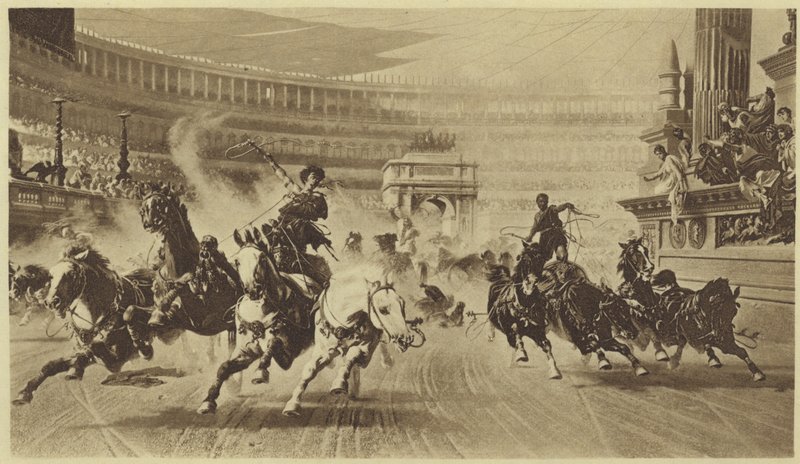 A szekérverseny (fotogravír) alkotó: Alexander von Wagner