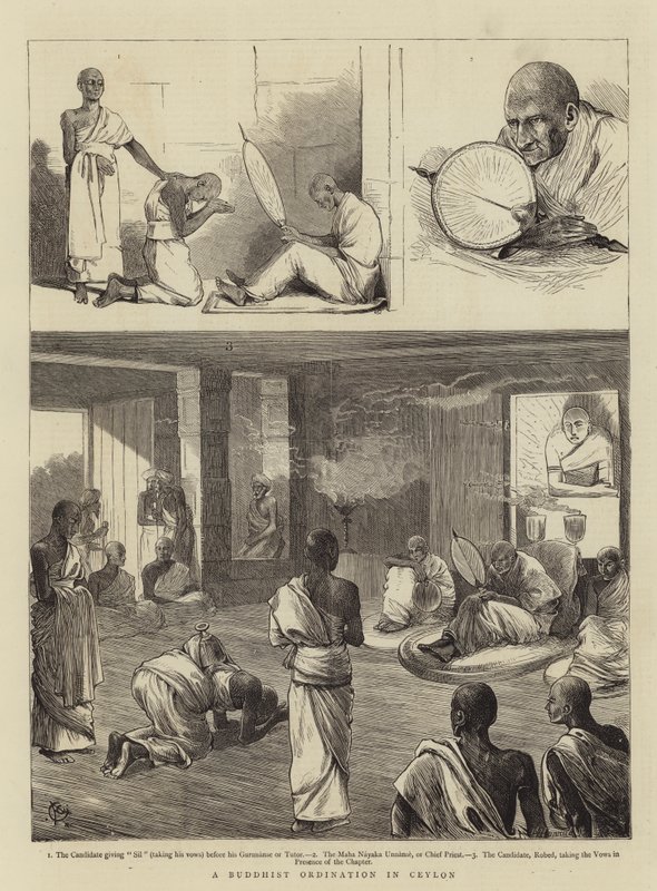 Buddhista felszentelés Ceylonban alkotó: Alfred Chantrey Corbould