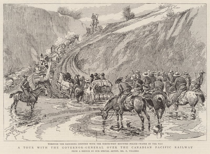 Túra a főkormányzóval a kanadai csendes-óceáni vasúton alkotó: Alfred Chantrey Corbould