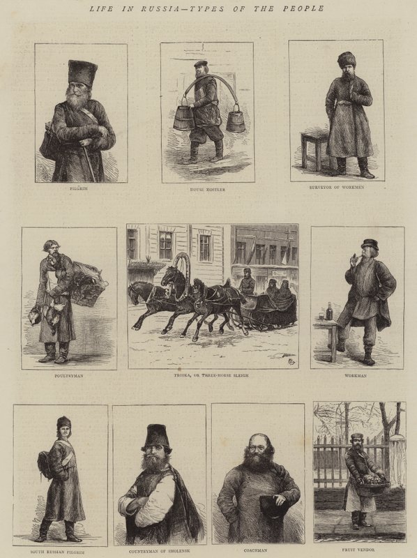 Élet Oroszországban, az emberek típusai alkotó: Alfred Chantrey Corbould