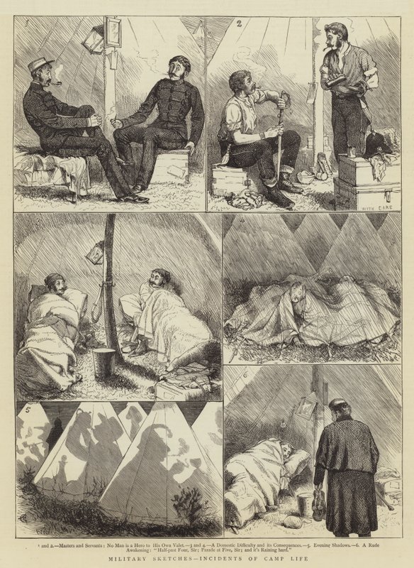 Katonai vázlatok, a tábori élet eseményei alkotó: Alfred Chantrey Corbould