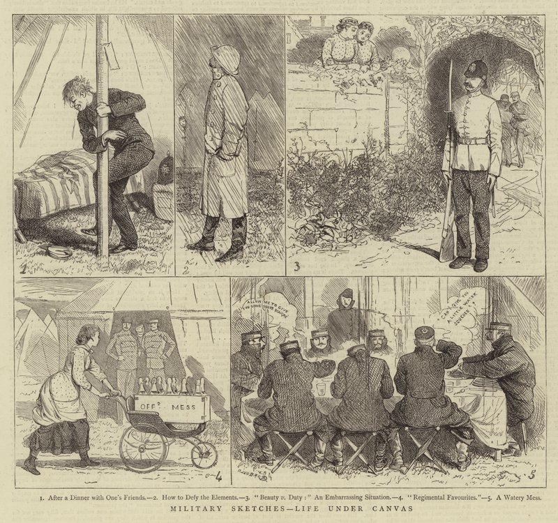 Katonai vázlatok, Élet vászon alatt alkotó: Alfred Chantrey Corbould