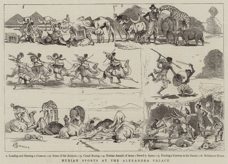 Núbiai sportok az Alexandra Palace-ban alkotó: Alfred Chantrey Corbould