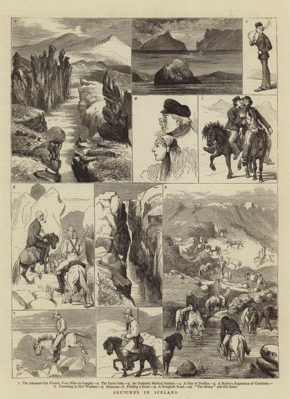 Vázlatok Izlandon alkotó: Alfred Chantrey Corbould