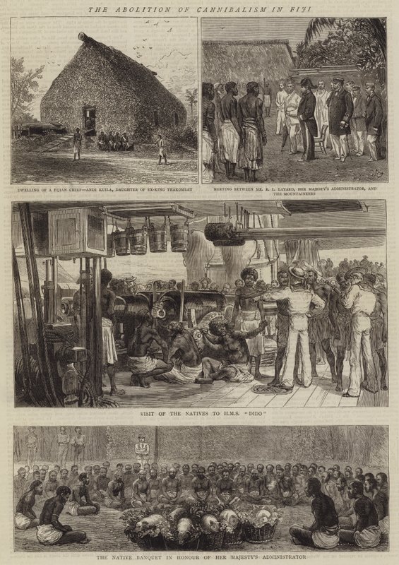 A kannibalizmus felszámolása a Fidzsi-szigeteken alkotó: Alfred Chantrey Corbould