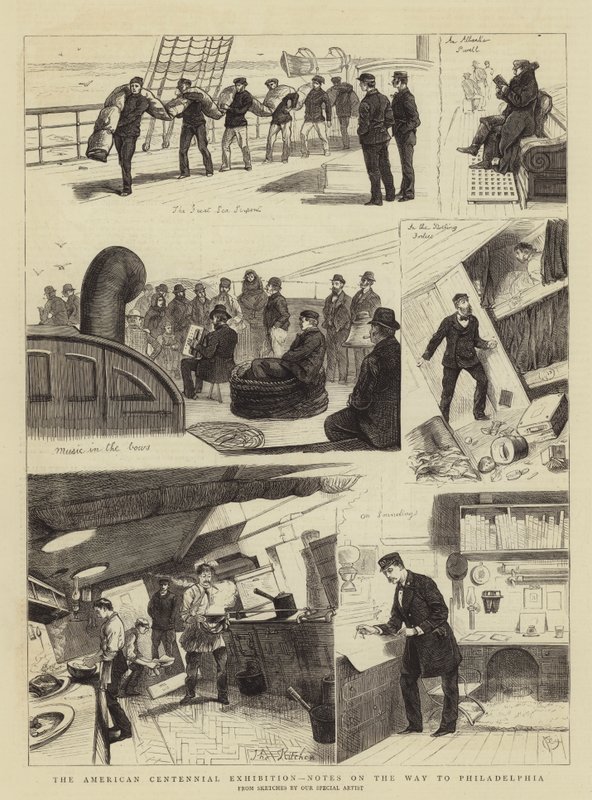 Az Amerikai Centenáriumi Kiállítás, Jegyzetek a Philadelphiába vezető úton alkotó: Alfred Chantrey Corbould
