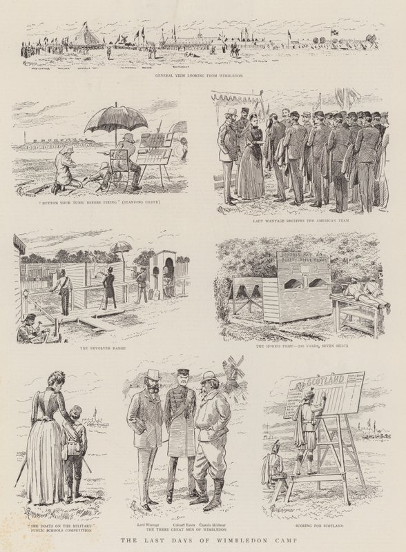 A wimbledoni tábor utolsó napjai alkotó: Alfred Chantrey Corbould
