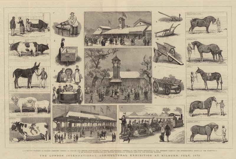 Londoni Nemzetközi Mezőgazdasági Kiállítás Kilburnben, 1879. július alkotó: Alfred Chantrey Corbould