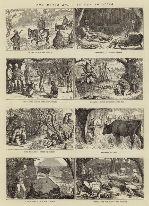 Az őrnagy és én elmegyünk lőni alkotó: Alfred Chantrey Corbould