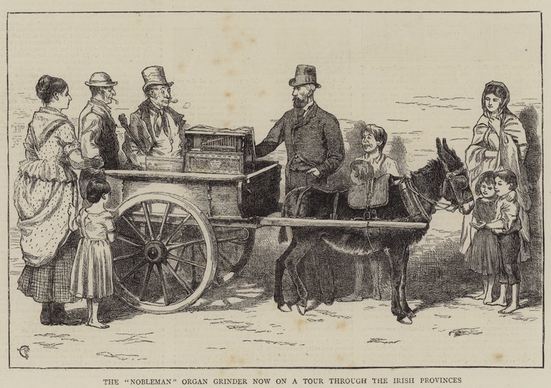 A nemes orgonaköszörű most az ír tartományokban turnézik alkotó: Alfred Chantrey Corbould