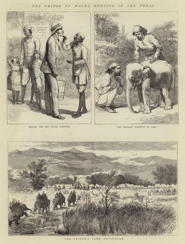 A walesi herceg a Teraiban vadászik alkotó: Alfred Chantrey Corbould