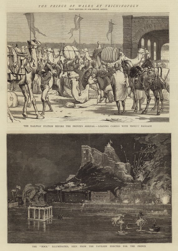 A walesi herceg Trichinopolyban alkotó: Alfred Chantrey Corbould