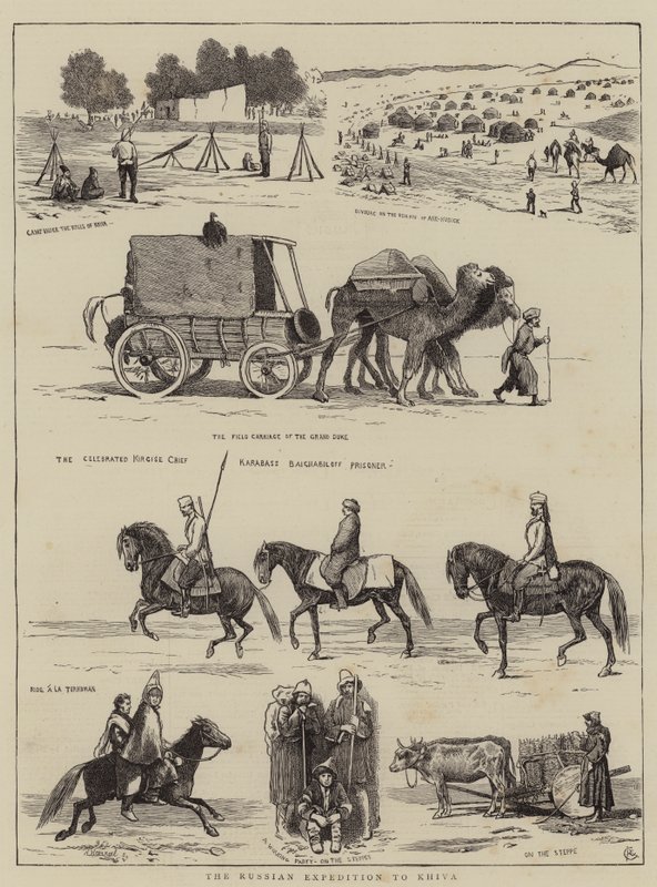 Az orosz expedíció Khivába alkotó: Alfred Chantrey Corbould