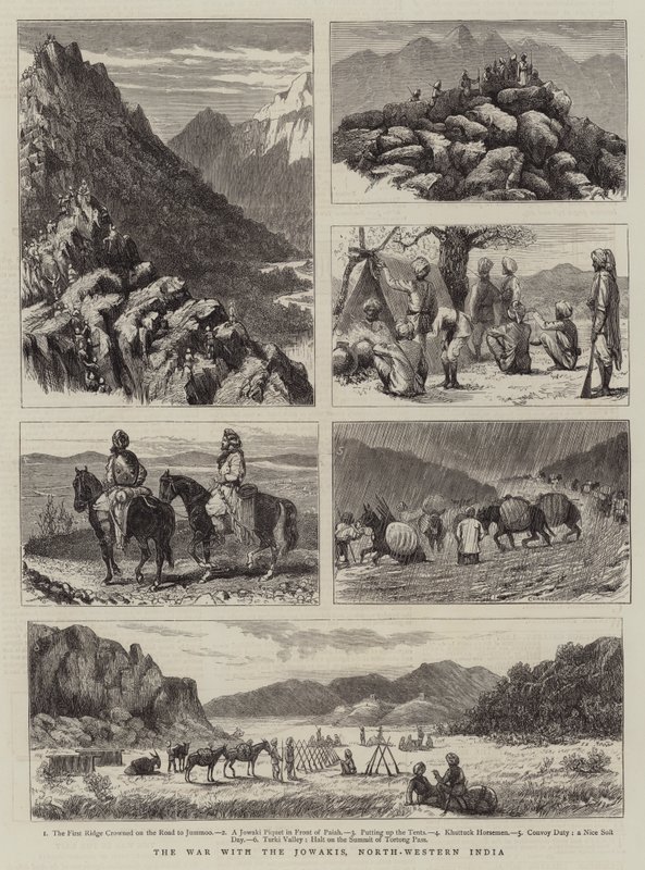 A háború a jowakikkal, Északnyugat-India alkotó: Alfred Chantrey Corbould