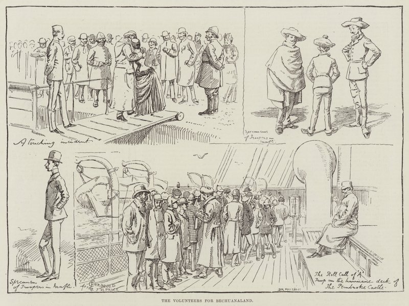 Önkéntesek Becsuánföldért alkotó: Alfred Courbould