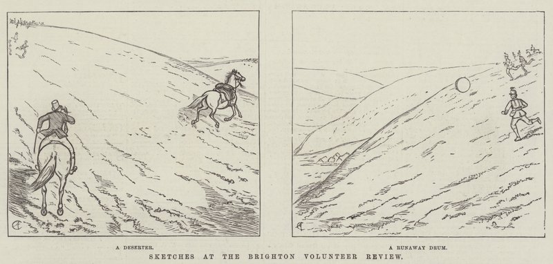 Vázlatok a Brighton Volunteer Review-n alkotó: Alfred Crowquill