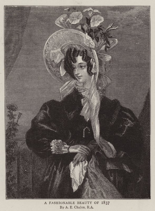 Egy divatos szépség 1837-ből alkotó: Alfred Edward Chalon