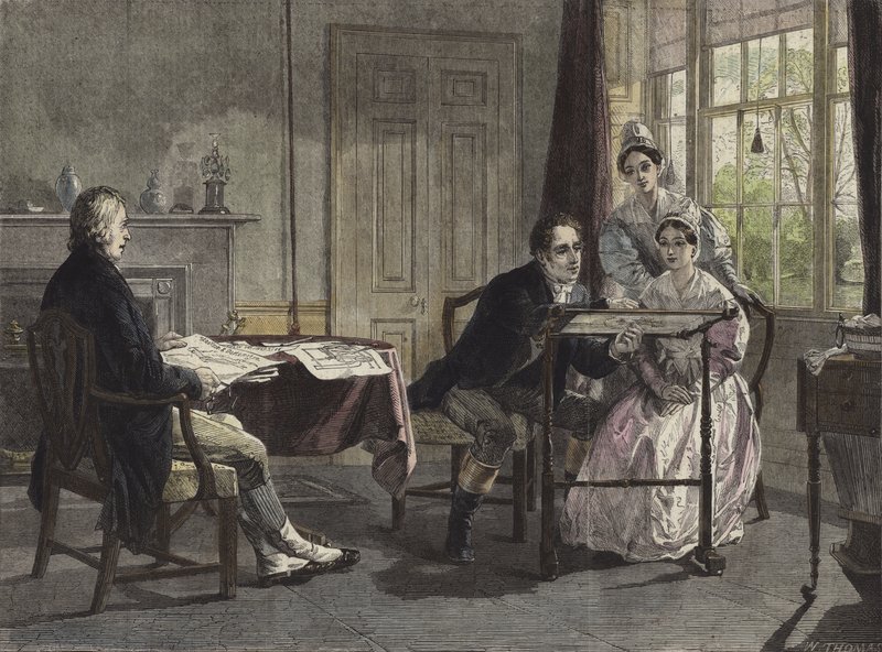 George Stephenson Darlingtonban 1823-ban alkotó: Alfred Rankley